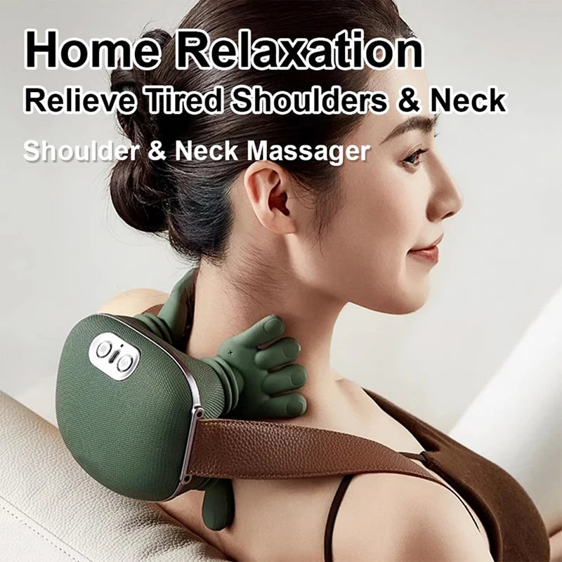2025 Bionic Neck Shoulder Massager N7 Kneading Massager Shawl 3-Level Modes Neck Cervical Waist Leg Body Muscles Massage Pillow