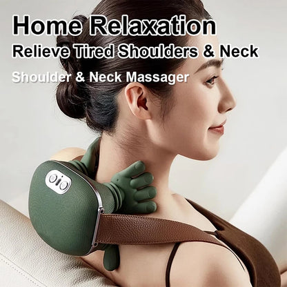 2025 Bionic Neck Shoulder Massager N7 Kneading Massager Shawl 3-Level Modes Neck Cervical Waist Leg Body Muscles Massage Pillow