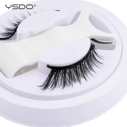 YSDO 1Pair Glue-free Magnetic Eyelashes Natural 3D Mink Eyelashes 2025 New Reusable Sensitive Eye Friendly Magnet Eyelash Kit