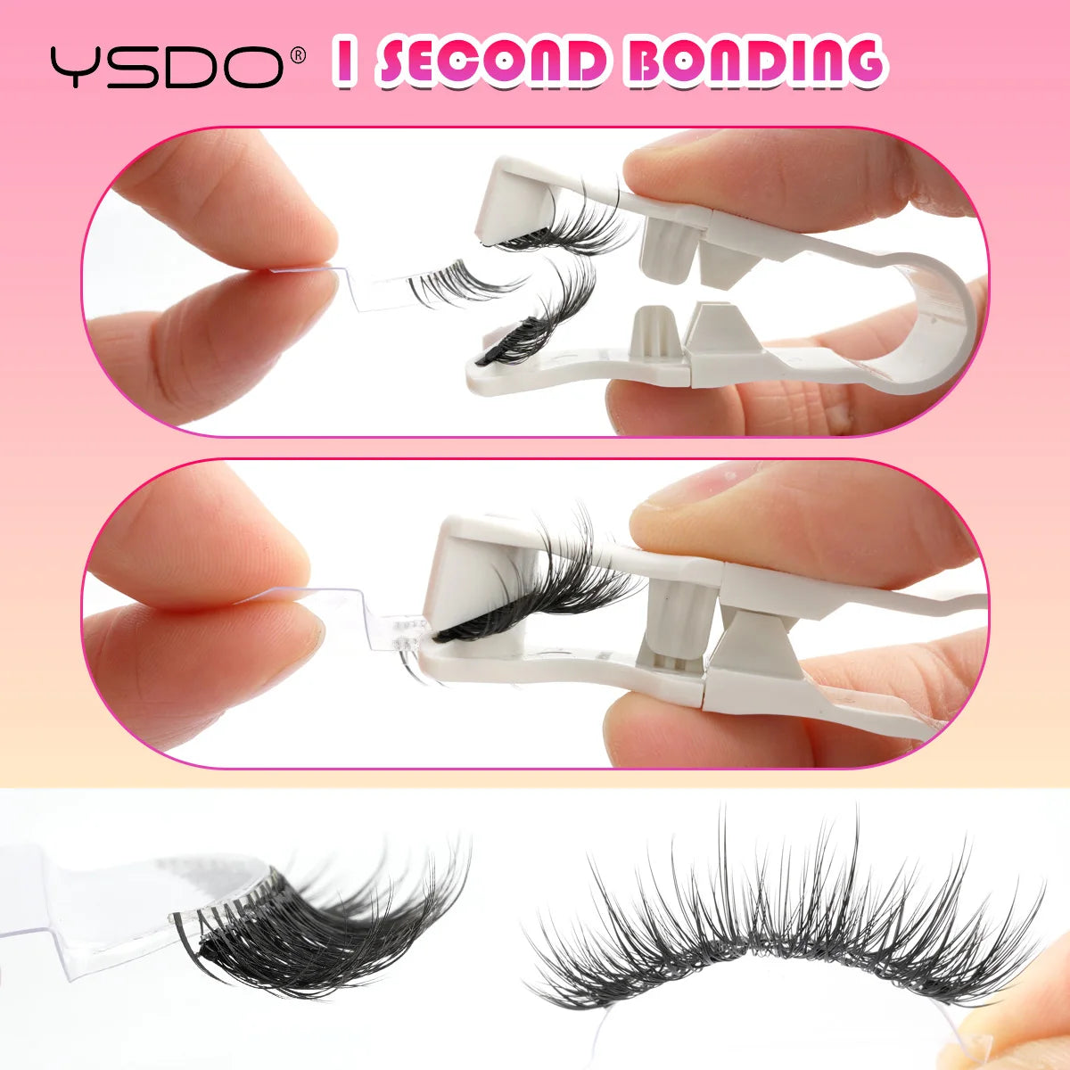 YSDO 1Pair Glue-free Magnetic Eyelashes Natural 3D Mink Eyelashes 2025 New Reusable Sensitive Eye Friendly Magnet Eyelash Kit