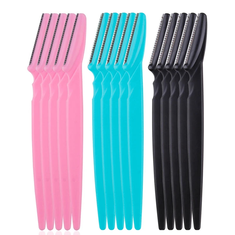 5/10/15Pcs Eyebrow Trimmer Makeup Tools Safe Eye Brow Razor Face Body Hair Removal Shaver Blades Woman Eyebrows Shaping Knife
