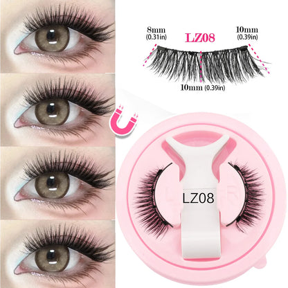 YSDO 1Pair Glue-free Magnetic Eyelashes Natural 3D Mink Eyelashes 2025 New Reusable Sensitive Eye Friendly Magnet Eyelash Kit