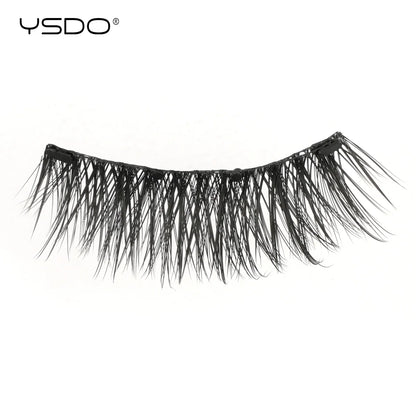 YSDO 1Pair Glue-free Magnetic Eyelashes Natural 3D Mink Eyelashes 2025 New Reusable Sensitive Eye Friendly Magnet Eyelash Kit