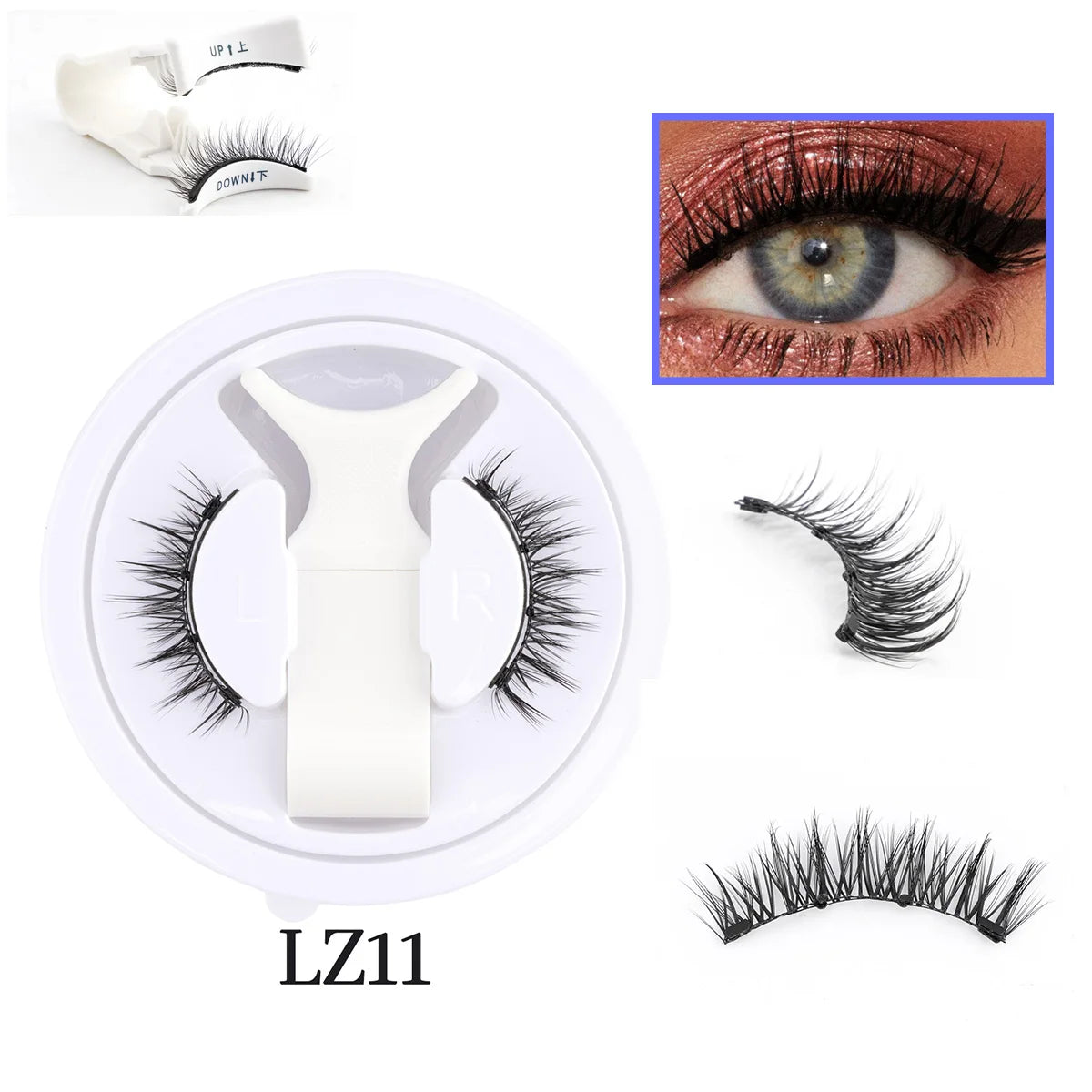YSDO 1Pair Glue-free Magnetic Eyelashes Natural 3D Mink Eyelashes 2025 New Reusable Sensitive Eye Friendly Magnet Eyelash Kit