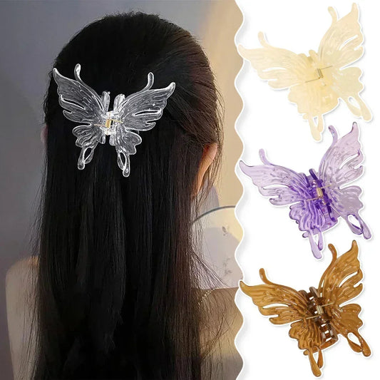 Colorful Large Butterfly Hair Claws for Women Girls Temperament Hair Clips Geometric Hairpins Barrettes Fashion Hair Accessories