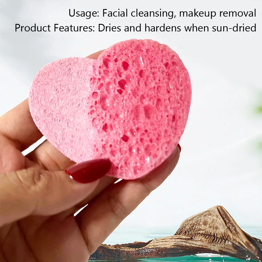 10Pcs Cellulose Face Sponges Compressed Facial Cleansing Massage Tools Pore Exfoliating Makeup Removal Spa Quality