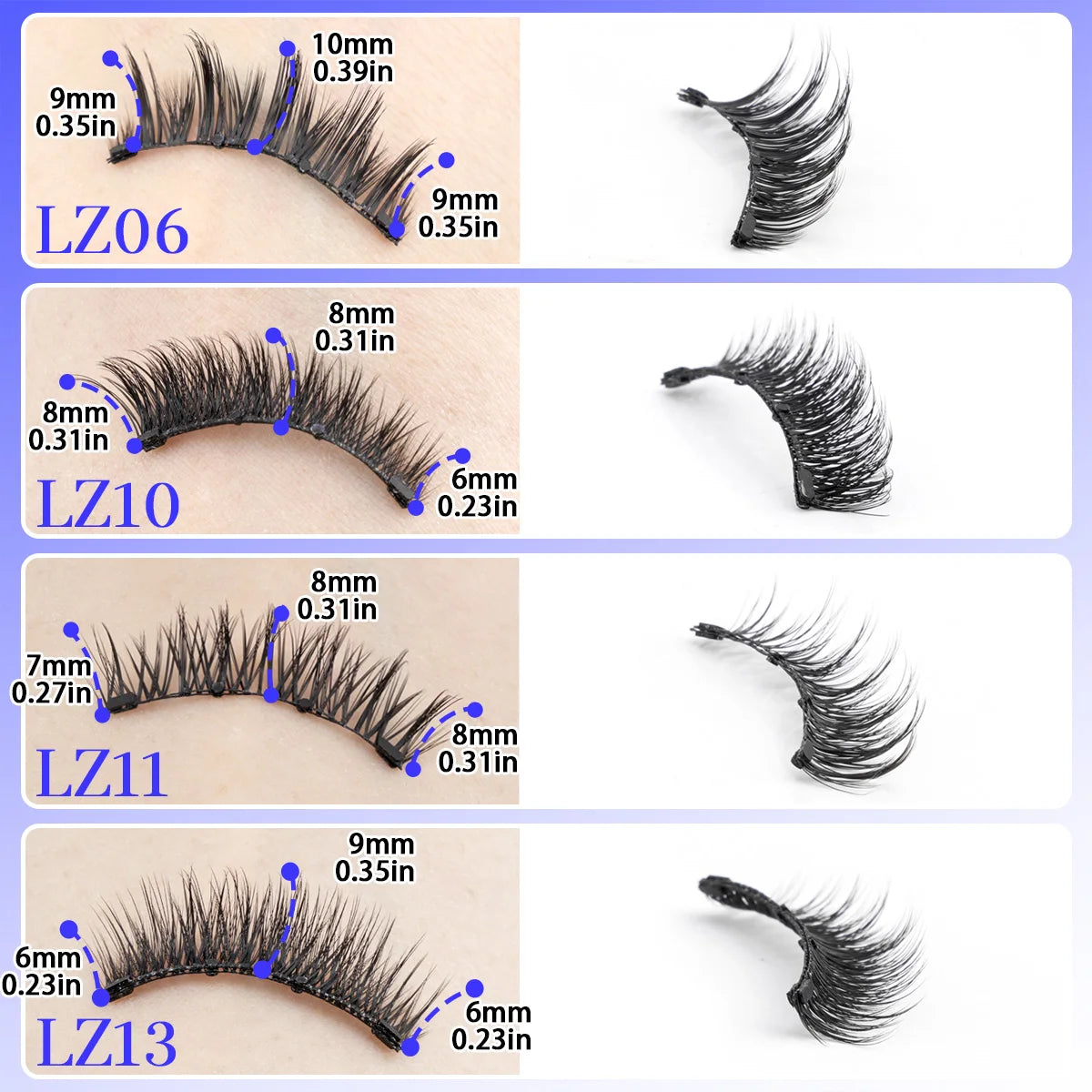 YSDO 1Pair Glue-free Magnetic Eyelashes Natural 3D Mink Eyelashes 2025 New Reusable Sensitive Eye Friendly Magnet Eyelash Kit