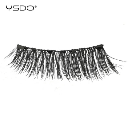 YSDO 1Pair Glue-free Magnetic Eyelashes Natural 3D Mink Eyelashes 2025 New Reusable Sensitive Eye Friendly Magnet Eyelash Kit