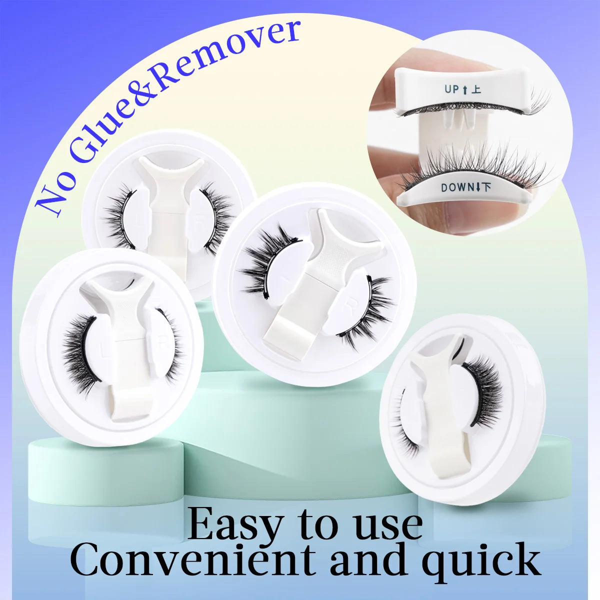 YSDO 1Pair Glue-free Magnetic Eyelashes Natural 3D Mink Eyelashes 2025 New Reusable Sensitive Eye Friendly Magnet Eyelash Kit
