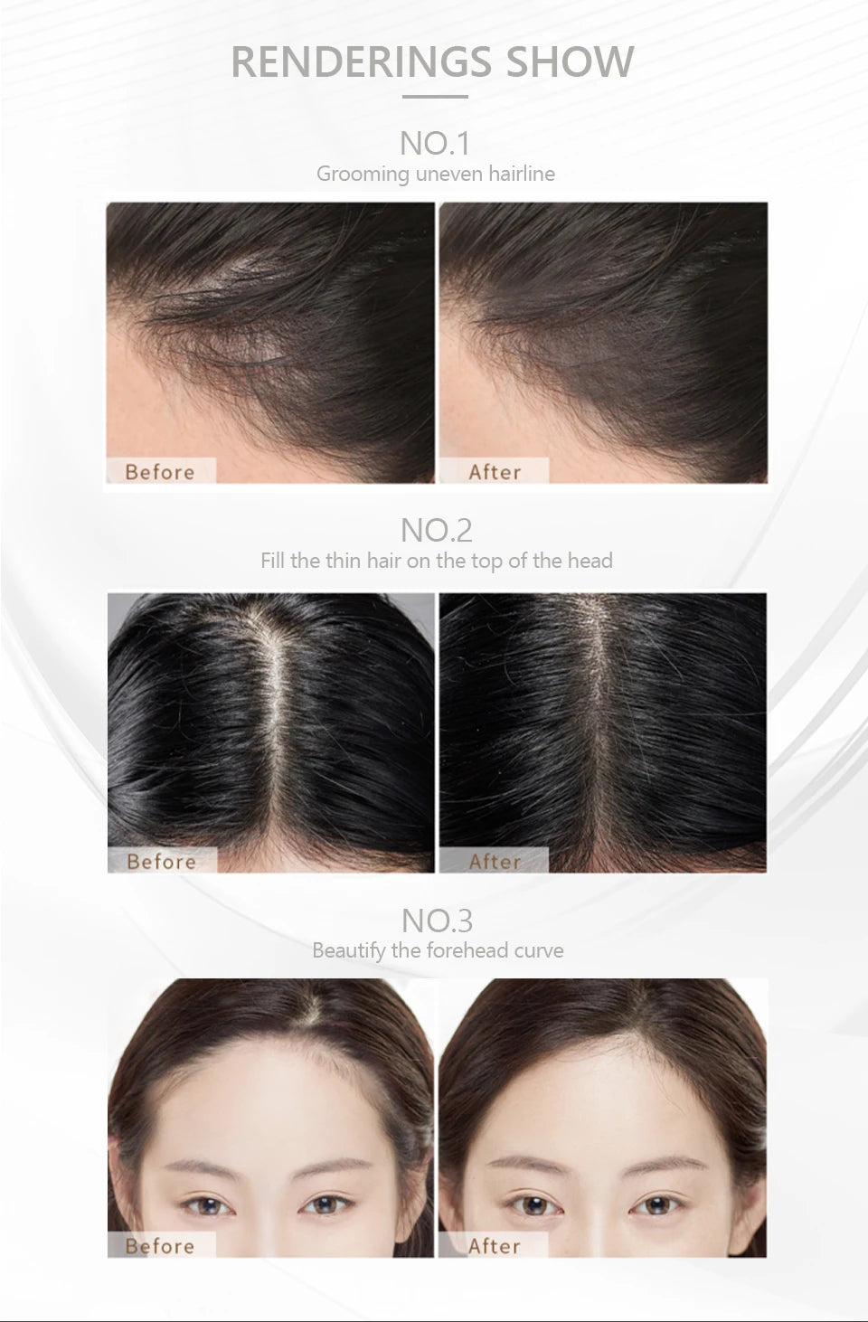 SEVICH Waterproof Hairline & Root Concealer Pen 3g Instant Grey Coverage Hair Shadow Powder Hair Shadow Trimming Root Cover Up