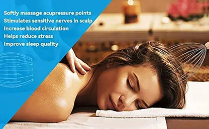 Head Massager Head Scratching Octopus Scalp 24 Fingers Non Soul Extractor Divine Head Relaxing For Extracting Hair Healthy Care