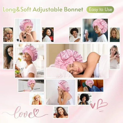 Heatless Curling Rod Headband Soft Hair Curler with Sleeping Bonnet No Heat Hair Rollers Satin Curls Lazy Curlers Styling Tools