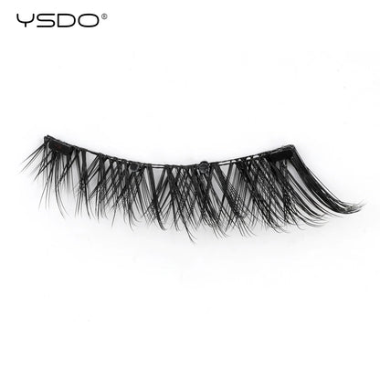 YSDO 1Pair Glue-free Magnetic Eyelashes Natural 3D Mink Eyelashes 2025 New Reusable Sensitive Eye Friendly Magnet Eyelash Kit