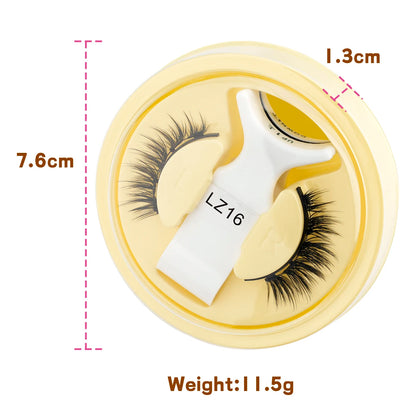 YSDO 1Pair Glue-free Magnetic Eyelashes Natural 3D Mink Eyelashes 2025 New Reusable Sensitive Eye Friendly Magnet Eyelash Kit