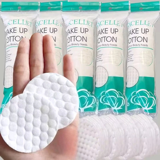 80Pcs/Pack Round Makeup Remover Cotton Disposable Double-side Makeup Remover Cotton Face Nail Polish Remover For Facial Cleaning