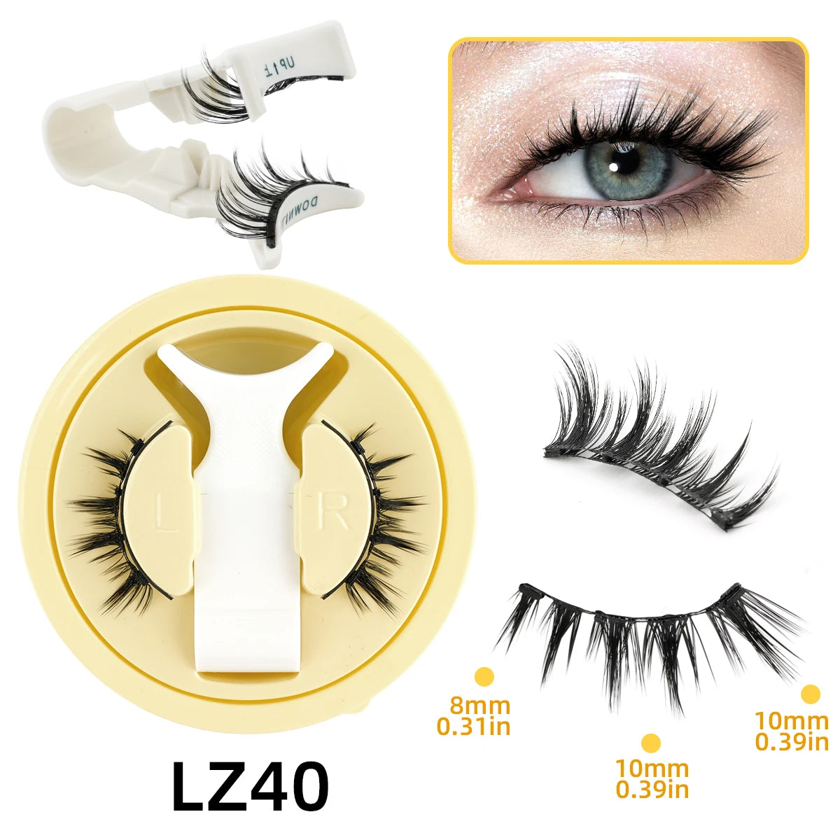 YSDO 1Pair Glue-free Magnetic Eyelashes Natural 3D Mink Eyelashes 2025 New Reusable Sensitive Eye Friendly Magnet Eyelash Kit
