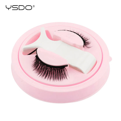 YSDO 1Pair Glue-free Magnetic Eyelashes Natural 3D Mink Eyelashes 2025 New Reusable Sensitive Eye Friendly Magnet Eyelash Kit