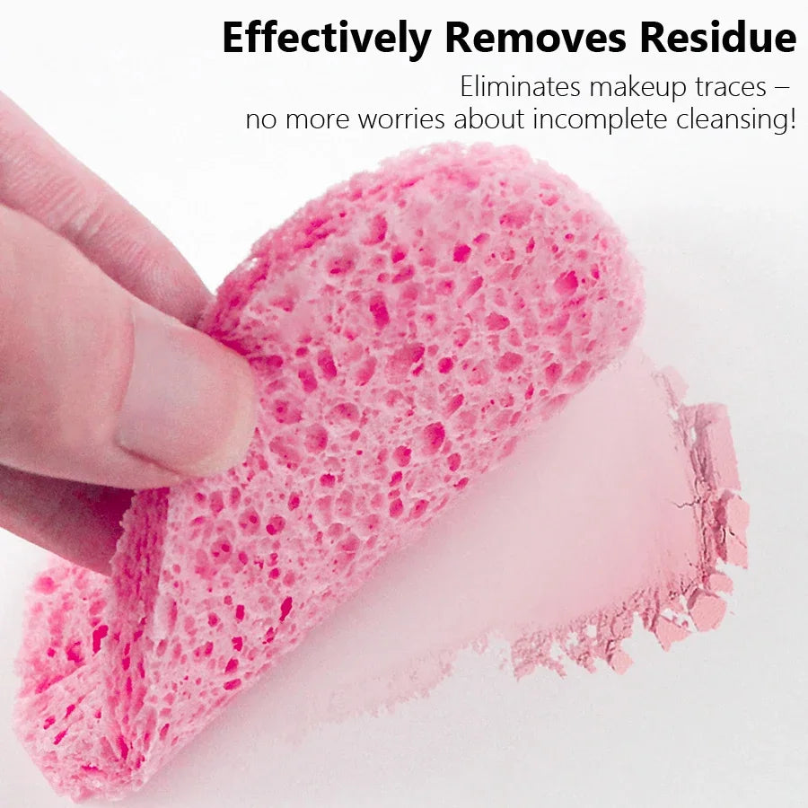 10Pcs Cellulose Face Sponges Compressed Facial Cleansing Massage Tools Pore Exfoliating Makeup Removal Spa Quality