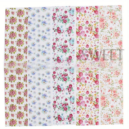 10PCS Mixed Nail Art Foils Transfer Sticker Set Rose Flower Designs Floral Starry Sky Nail Wraps Wedding Summer Manicure Decor