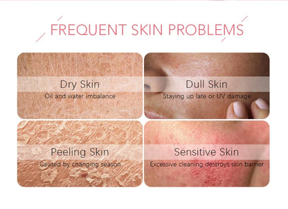 LIYALAN Rose Water Face Dry Skin Moisturizing Soothing Firming Toner Facial Care Hydrating Mist Refreshing Pores Shrink Spray