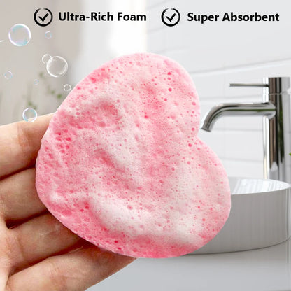 10Pcs Cellulose Face Sponges Compressed Facial Cleansing Massage Tools Pore Exfoliating Makeup Removal Spa Quality