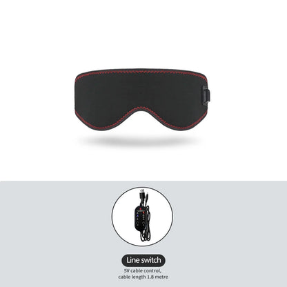 Heating Massage Eye Mask - Hot Compress Relieves Fatigue/Dark Circles, Aids Sleep, 3 Gears Heat & Vibration (For Eye Strain)