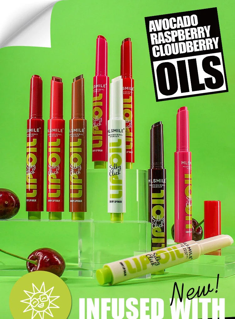 Mirror Glass Solid Lip Glaze Water Light Creamy Lip Gloss 12Hr Moisturizing Tint Avocado Lip Oil Balm Press Lipstick Cosmetic